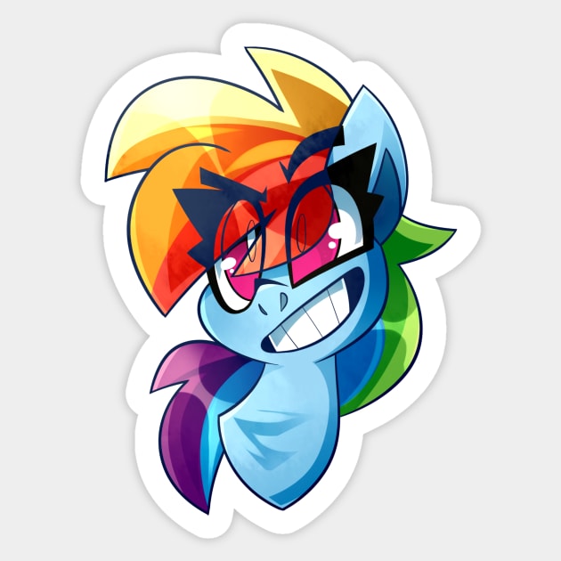 RainbowDash Bust Sticker by NekoSnicker